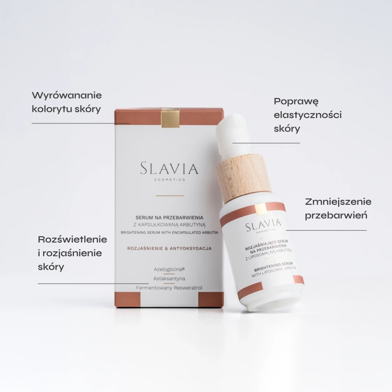 serum wyrównujące koloryt, zmniejszające przebarwienia, rozświetlające i poprawiające elastyczność skóry